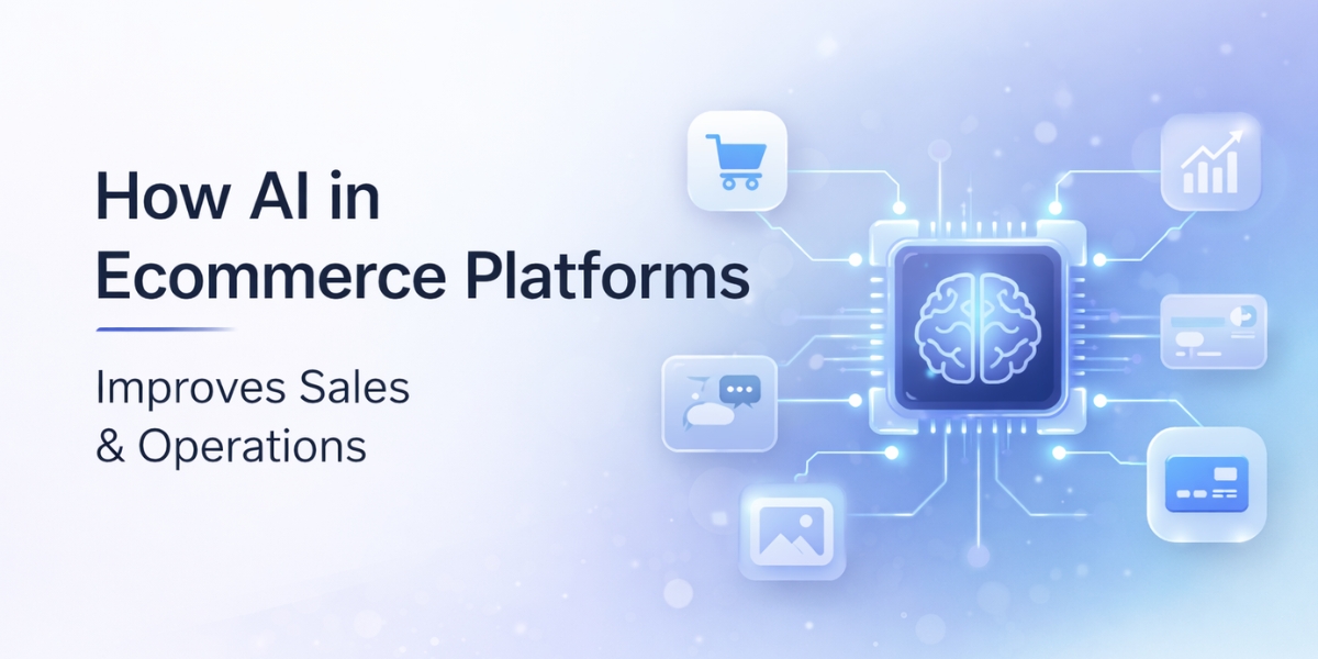 AI improving ecommerce sales and operations through automation, personalization, and data analytics